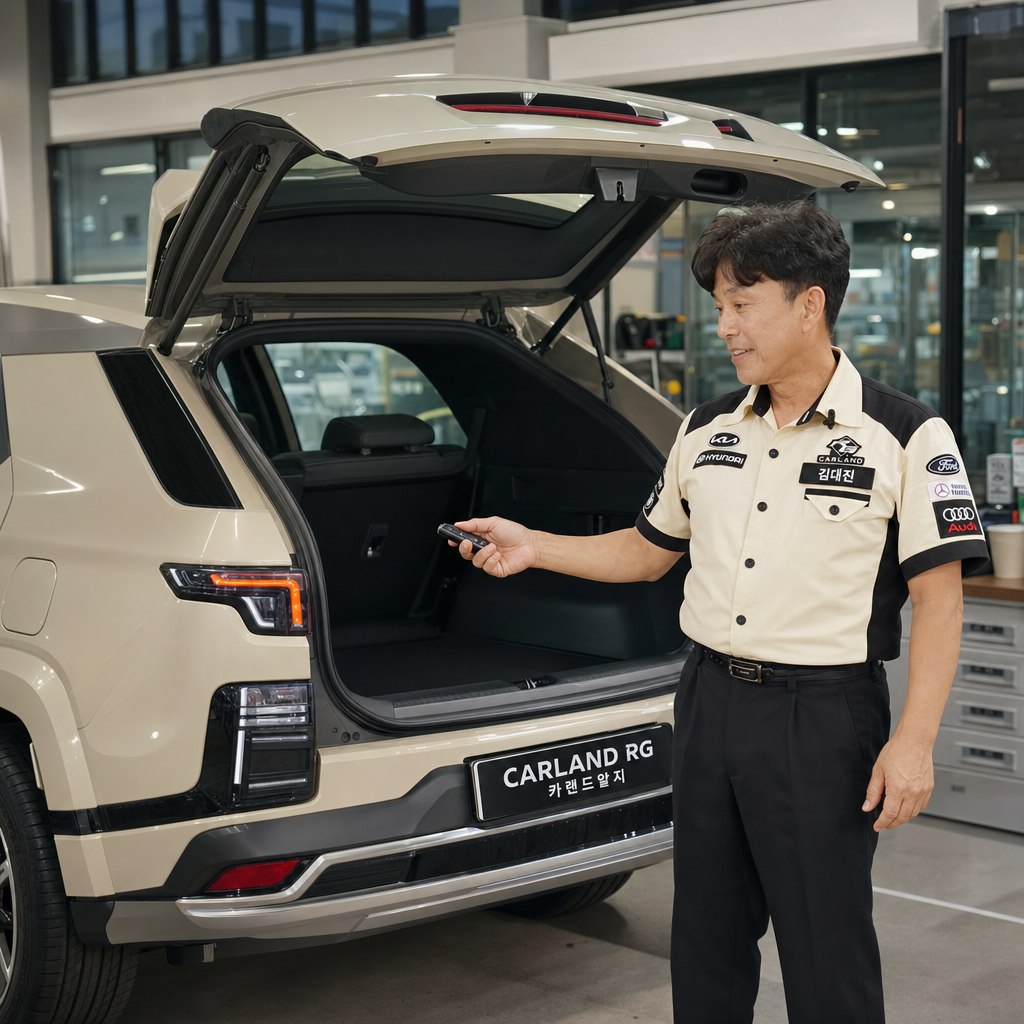 KGM 액티언 SUV 전동트렁크 시공 전문 스마트키 원격 개폐 청주 카랜드알지