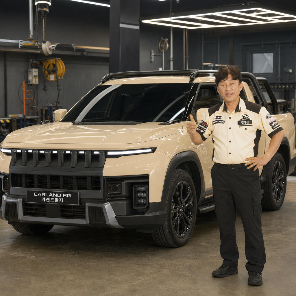 무쏘 EV 카인코리아 CR-103 롤바 장착 픽업트럭 커스텀의 완성 청주 자동차 튜닝